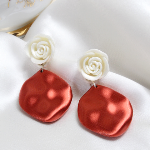 kerchief blooming earring - Green