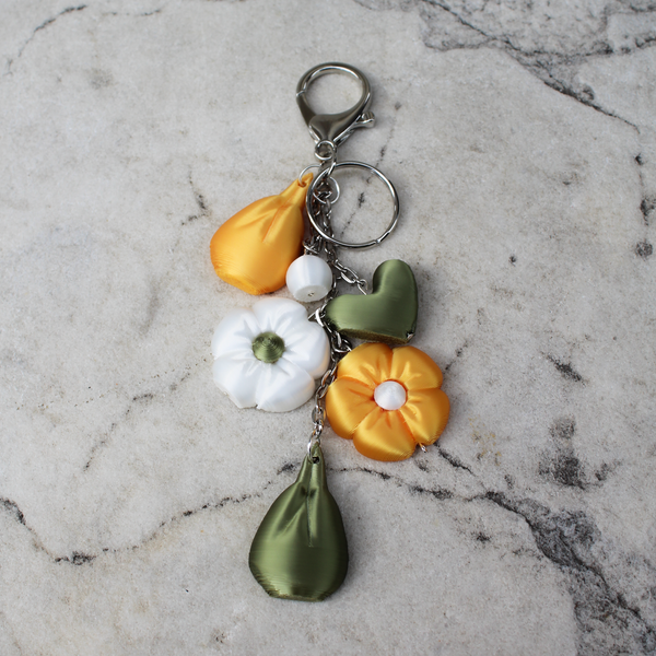 Flowers bag charm