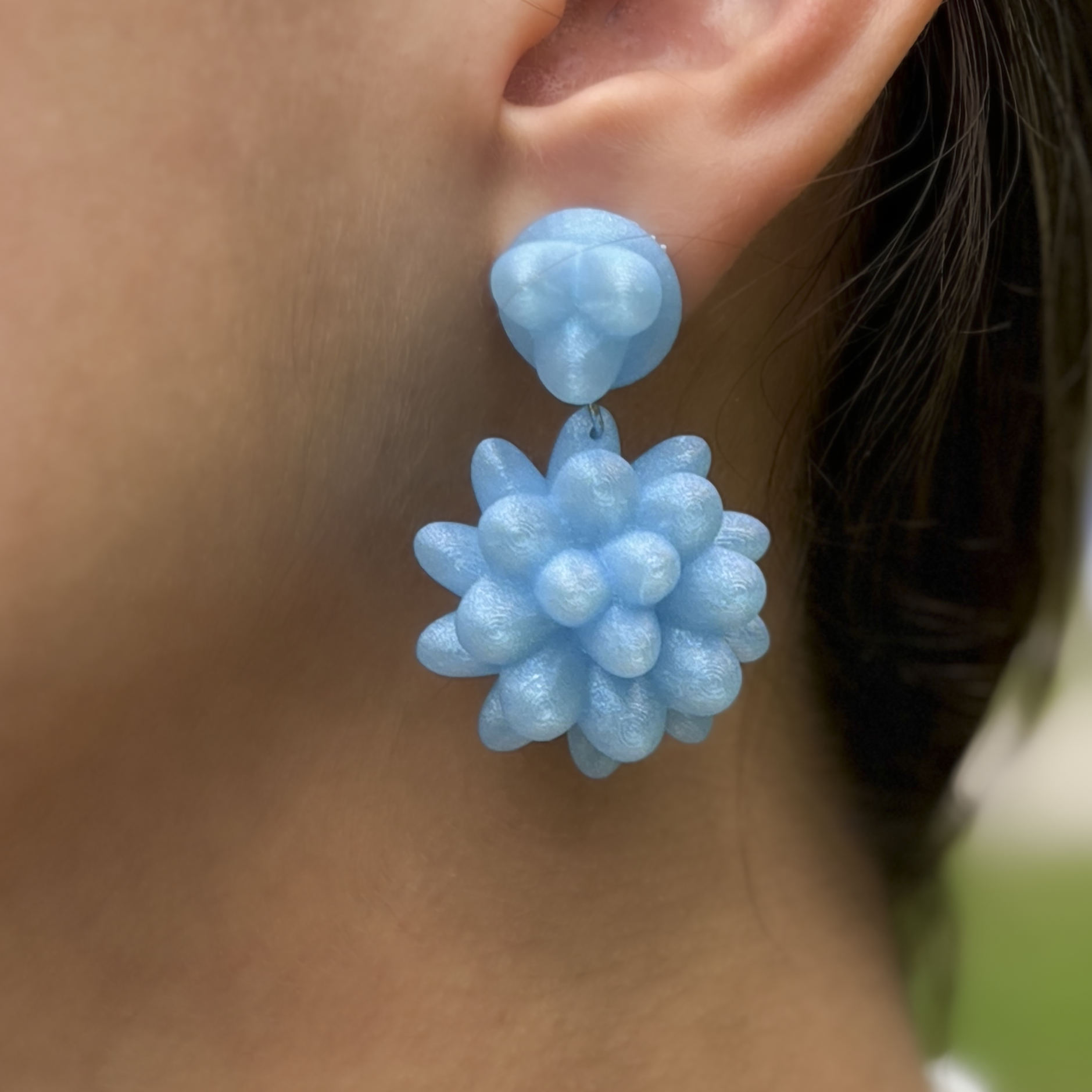 Blooming pine cone earrings
