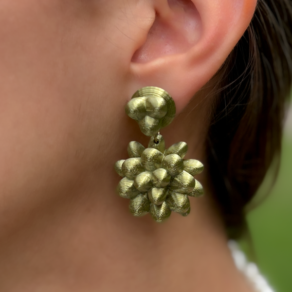 Blooming pine cone earrings